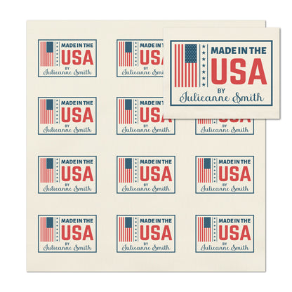Quilt Labels - Made in the USA, Quilts of Valor, Patriotic, Veteran, Military, American Flag, Sewing, Handmade, Personalized, Custom, Quilting, Tag