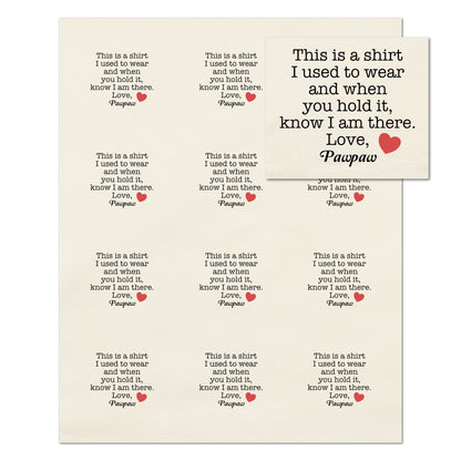 Memory Pillow - Fabric Panel, Keepsake, Memorial, Patch, Shirt, Quilt, Custom, Personalized, Small Tag, Print