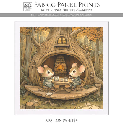 Beatrix Potter Fabric - Mouse, Baby Fabric Panels, Infant, Woodland Animal, Child, Nursery Décor, Quilt Block, Wall Art, Cotton, Quilting