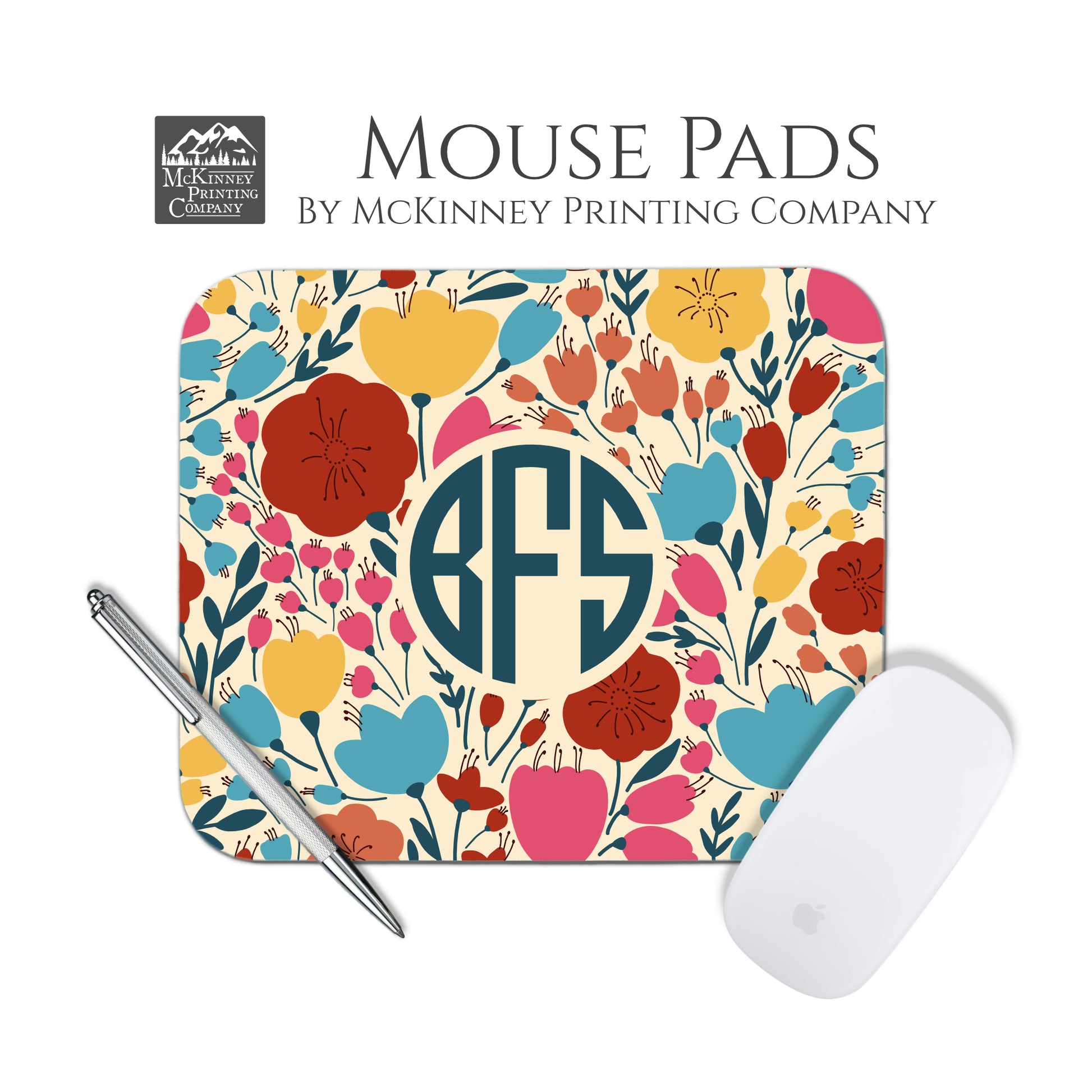 Personalized Mouse Pad, Custom, Name, Monogram, Personalised, Laptop, Computer, Accessories