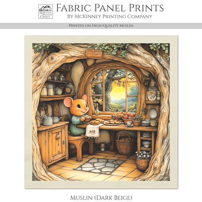 Beatrix Potter Fabric - Baby Fabric Panels, Mice, Infant, Woodland Animal, Child, Nursery Décor, Quilt Block, Wall Art, Cotton, Quilting