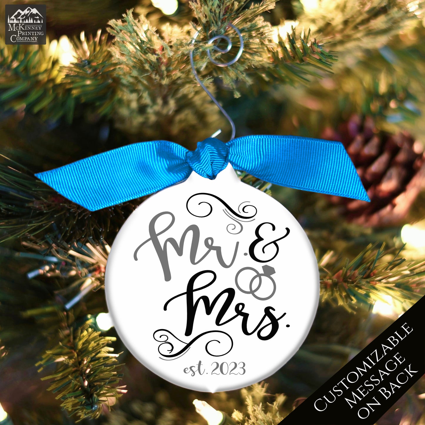 Mr and Mrs Ornament - Engagement, Wedding, Our First Christmas, Newlywed