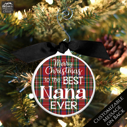 Nana Ornament - Christmas Tree Decor, Grandma Gift, Bauble - Custom Message