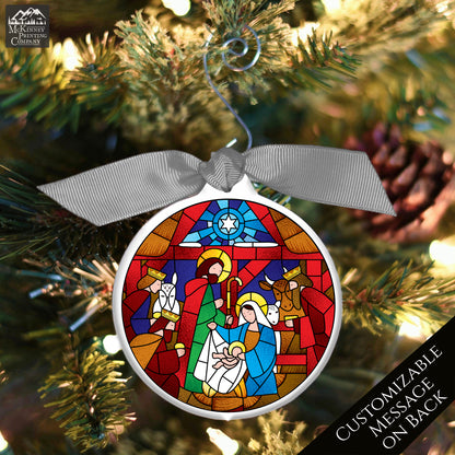 Holy Family Ornament - Nativity Ornament, Christmas Gift, Manger