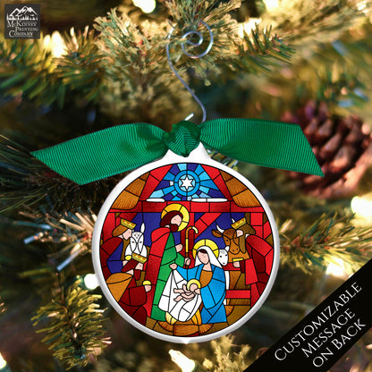 Holy Family Ornament - Nativity Ornament, Christmas Gift, Manger