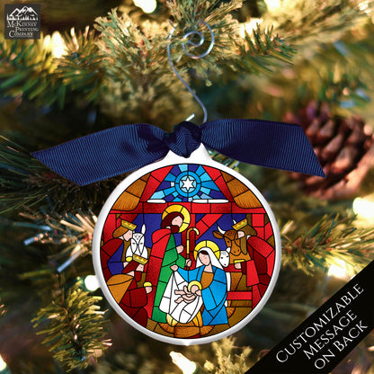 Holy Family Ornament - Nativity Ornament, Christmas Gift, Manger