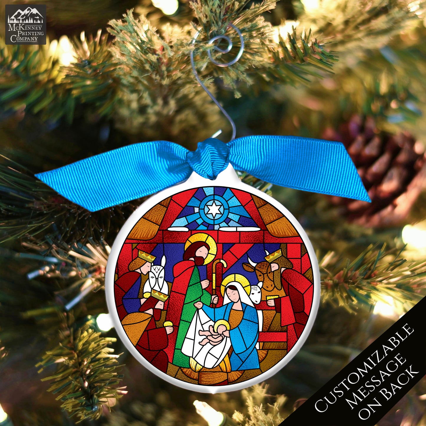 Holy Family Ornament - Nativity Ornament, Christmas Gift, Manger