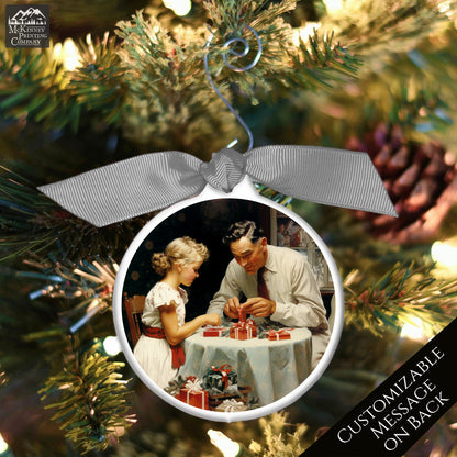 Norman Rockwell, Style - Mid Century Christmas Ornaments, Collectable