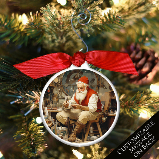Santa Workshop - Norman Rockwell, Style, Victorian Christmas Ornaments