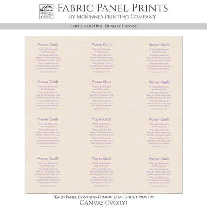 Pocket Prayer - Numbers 6:24, The Lord Bless You and Keep You, Fabric Panel, Memory Pillow, Patch, Quilt, Quilting, Tag