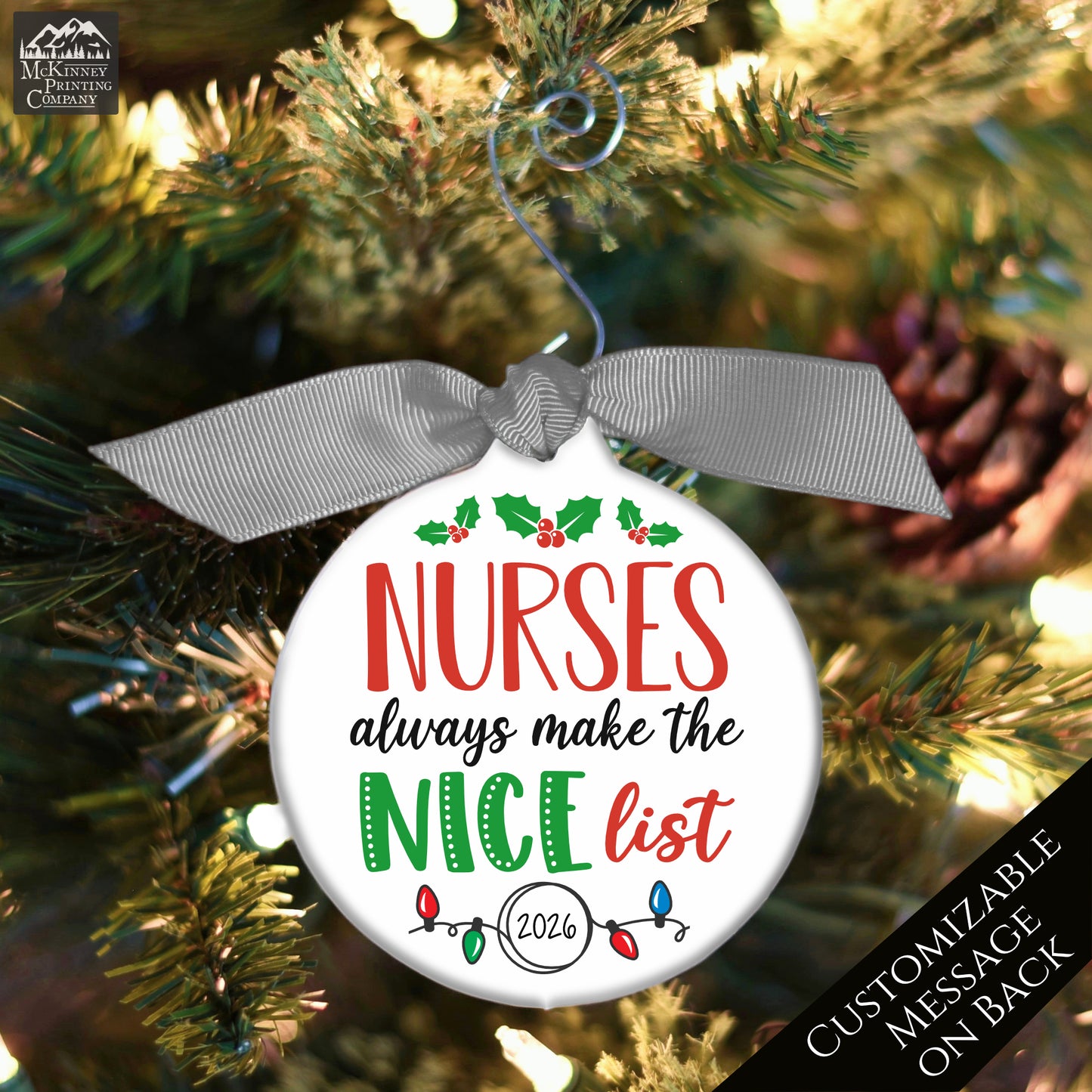 Nurse Ornament - Christmas, Gifts, PT, RN, Medical, Personalized, School, Graduation, Appreciation
