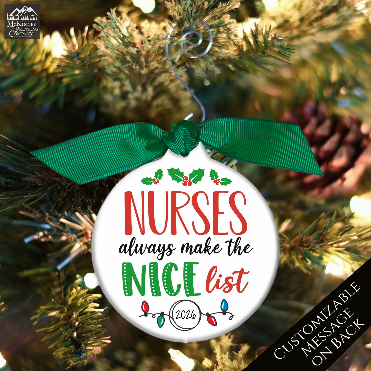Nurse Ornament - Christmas, Gifts, PT, RN, Medical, Personalized, School, Graduation, Appreciation