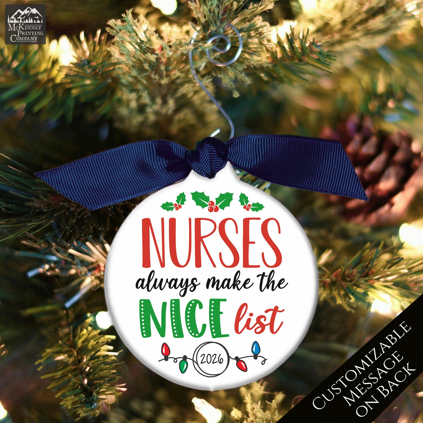 Nurse Ornament - Christmas, Gifts, PT, RN, Medical, Personalized, School, Graduation, Appreciation