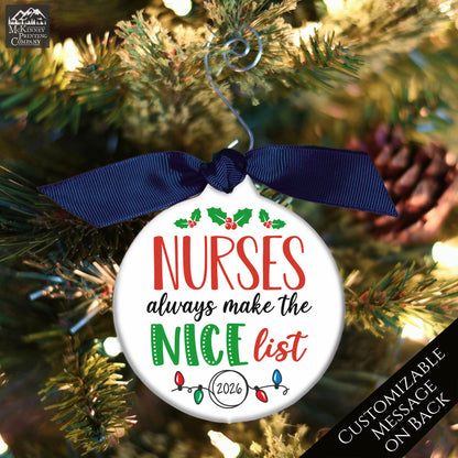 Nurse Ornament - Christmas, Gifts, PT, RN, Medical, Personalized, School, Graduation, Appreciation