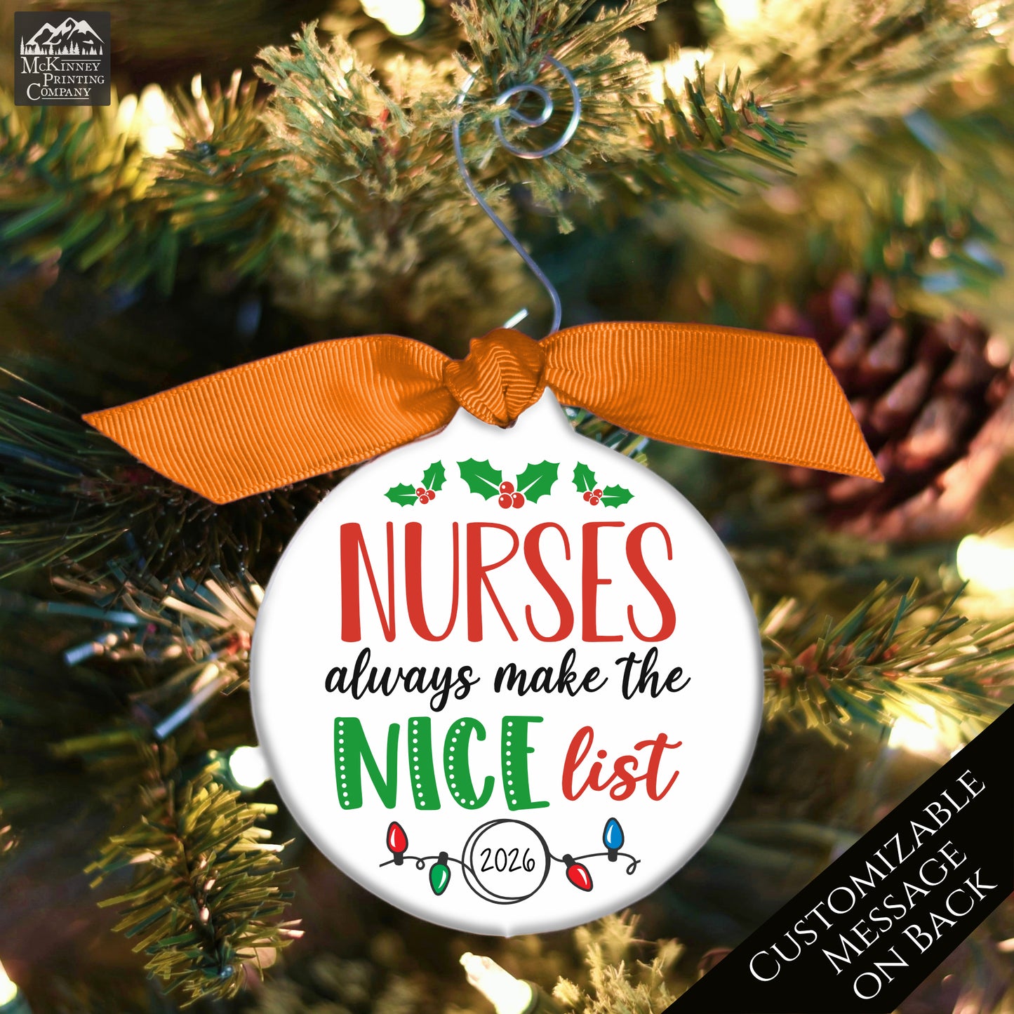 Nurse Ornament - Christmas, Gifts, PT, RN, Medical, Personalized, School, Graduation, Appreciation