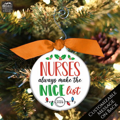 Nurse Ornament - Christmas, Gifts, PT, RN, Medical, Personalized, School, Graduation, Appreciation