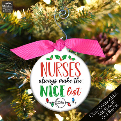 Nurse Ornament - Christmas, Gifts, PT, RN, Medical, Personalized, School, Graduation, Appreciation