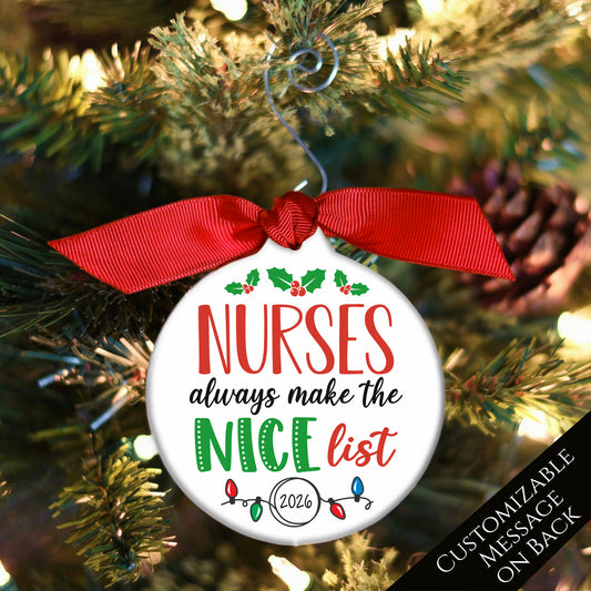 Nurse Ornament - Christmas, Gifts, PT, RN, Medical, Personalized, School, Graduation, Appreciation