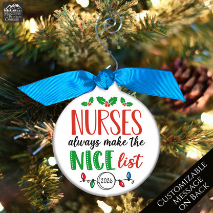 Nurse Ornament - Christmas, Gifts, PT, RN, Medical, Personalized, School, Graduation, Appreciation