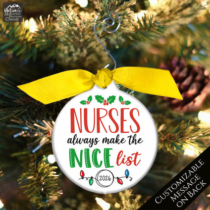 Nurse Ornament - Christmas, Gifts, PT, RN, Medical, Personalized, School, Graduation, Appreciation
