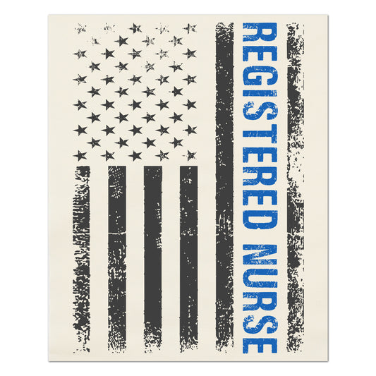 Registered Nurse - Fabric, RN, Retired, Veteran Gift, Military, Flag, Memorial, VA, Quilting, Crafts