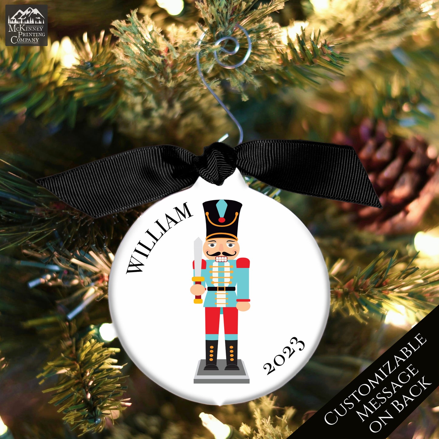 Baby First Christmas Ornament - Nutcracker, Personalized, 1st, Boy