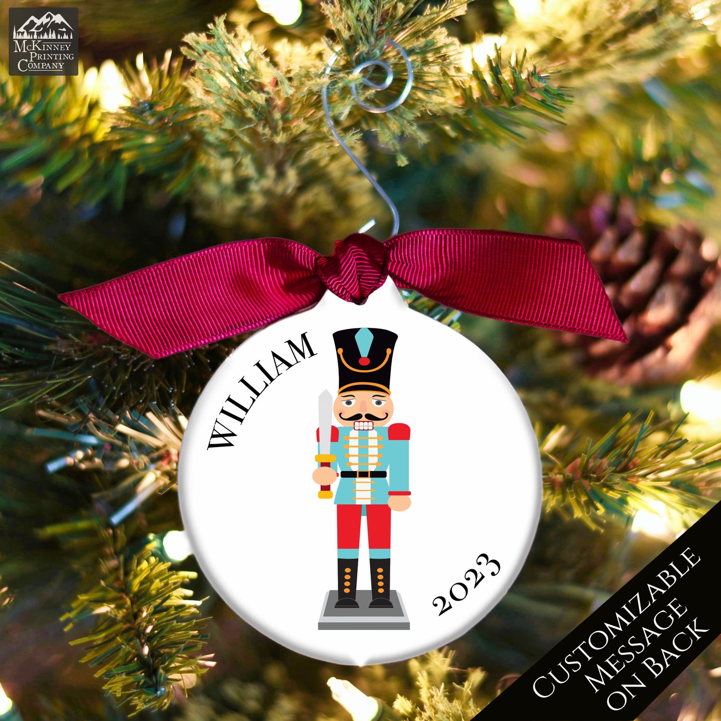 Baby First Christmas Ornament - Nutcracker, Personalized, 1st, Boy