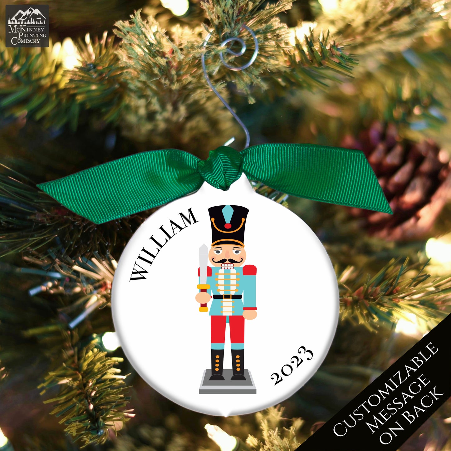 Baby First Christmas Ornament - Nutcracker, Personalized, 1st, Boy