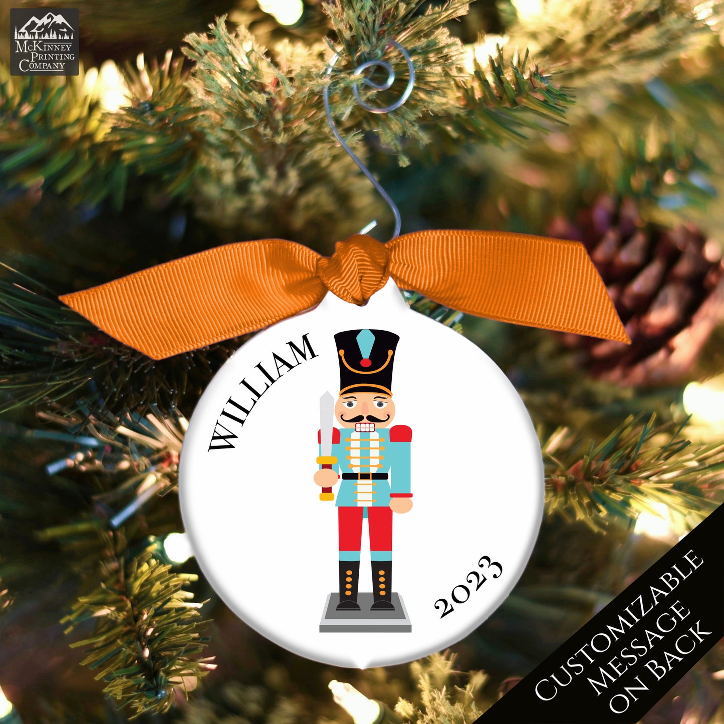 Baby First Christmas Ornament - Nutcracker, Personalized, 1st, Boy