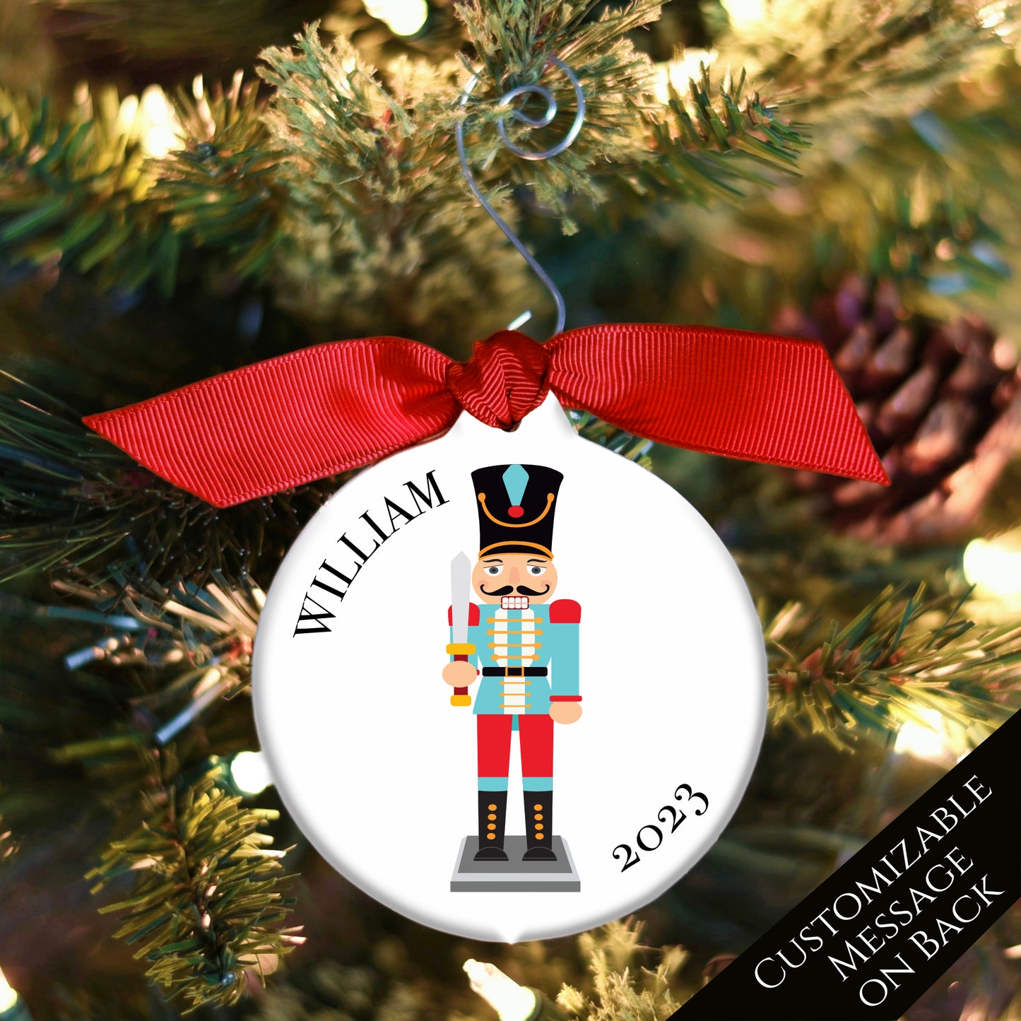 Baby First Christmas Ornament - Nutcracker, Personalized, 1st, Boy