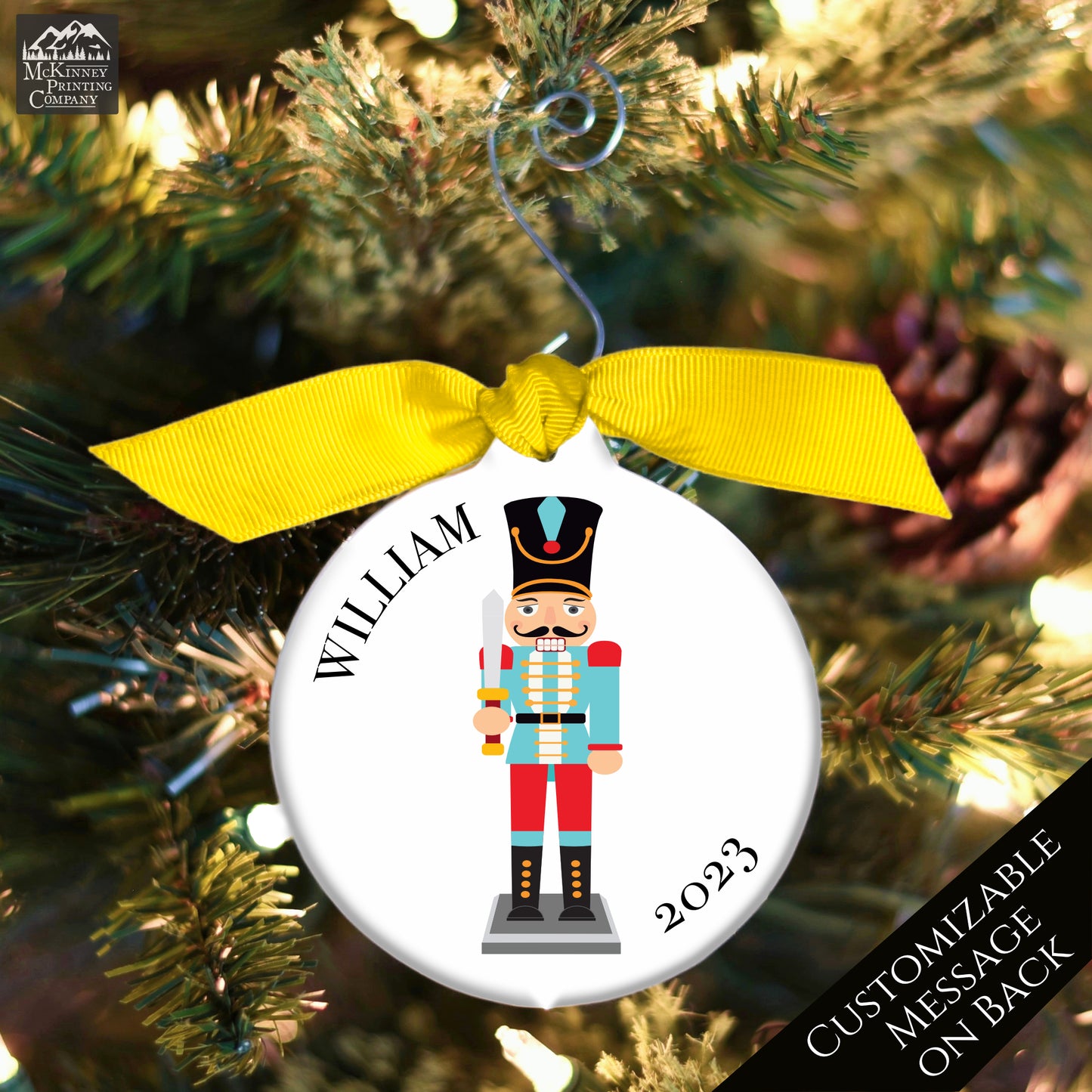 Baby First Christmas Ornament - Nutcracker, Personalized, 1st, Boy