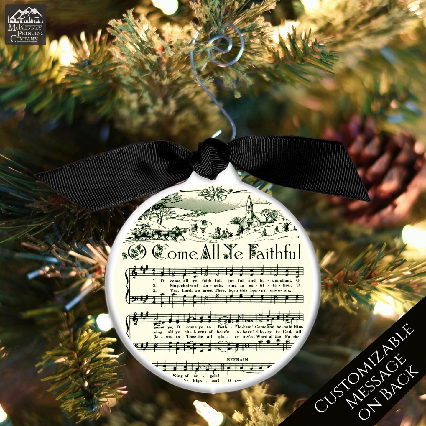 Christmas Hymns  - Ornament, Sheet Music, O Come All Ye Faithful, Gift