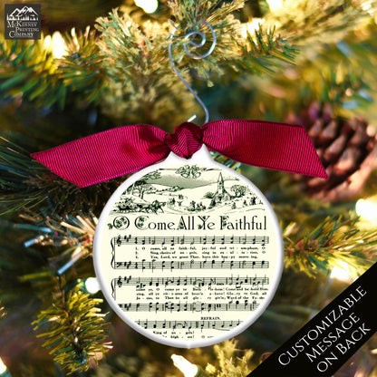 Christmas Hymns  - Ornament, Sheet Music, O Come All Ye Faithful, Gift