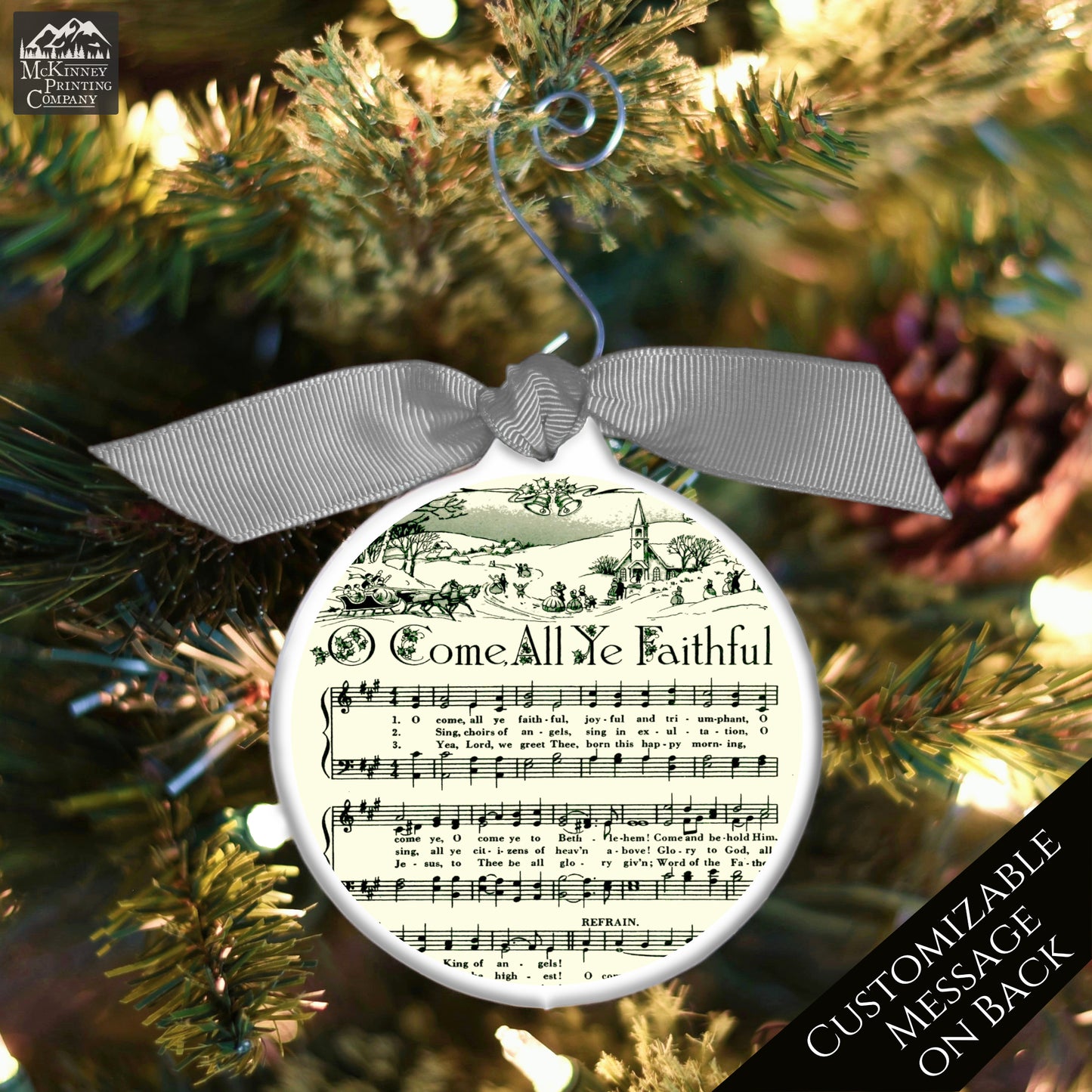 Christmas Hymns  - Ornament, Sheet Music, O Come All Ye Faithful, Gift