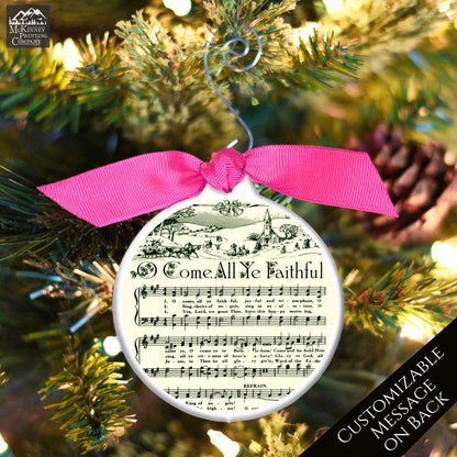 Christmas Hymns  - Ornament, Sheet Music, O Come All Ye Faithful, Gift