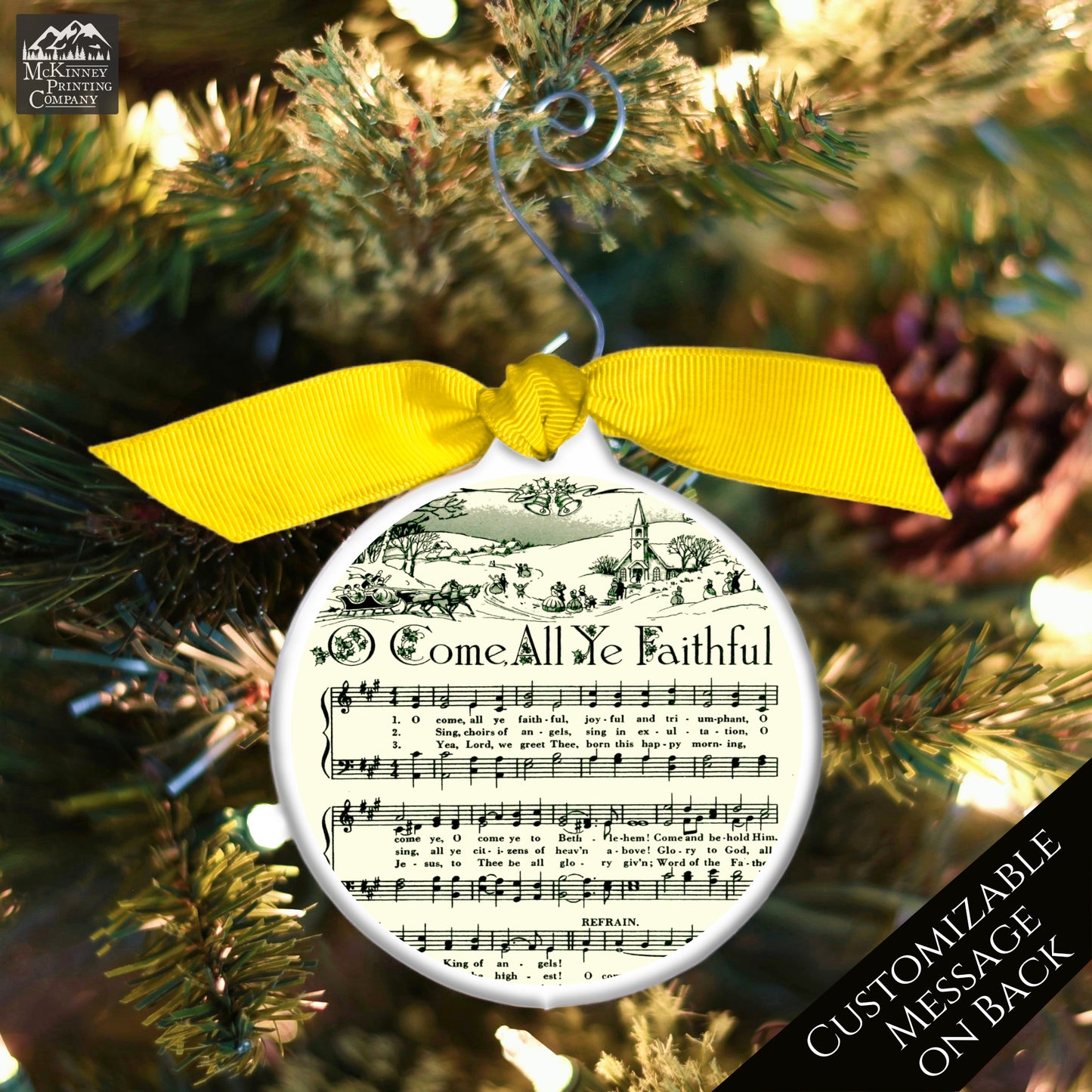 Christmas Hymns  - Ornament, Sheet Music, O Come All Ye Faithful, Gift