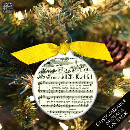 Christmas Hymns  - Ornament, Sheet Music, O Come All Ye Faithful, Gift