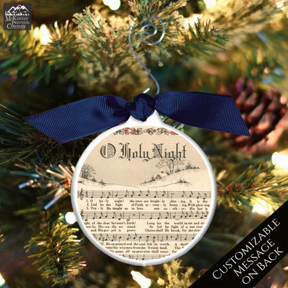 Oh Holy Night - Christmas Ornament, Christmas Sheet Music, Christian Gift, Hymn, Lyrics