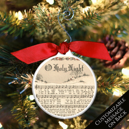 Oh Holy Night - Christmas Ornament, Christmas Sheet Music, Christian Gift, Hymn, Lyrics