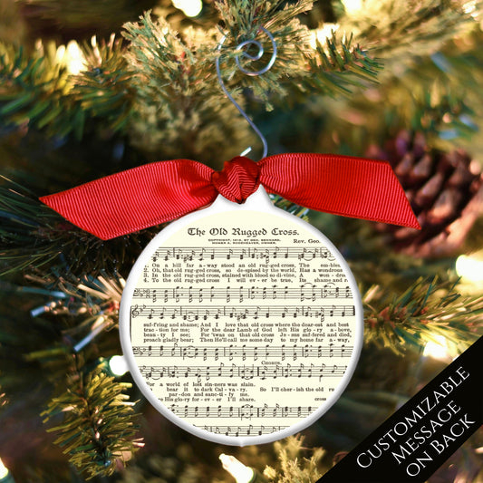 Old Rugged Cross - Christmas Ornament, Lyrics, Vintage Sheet Music