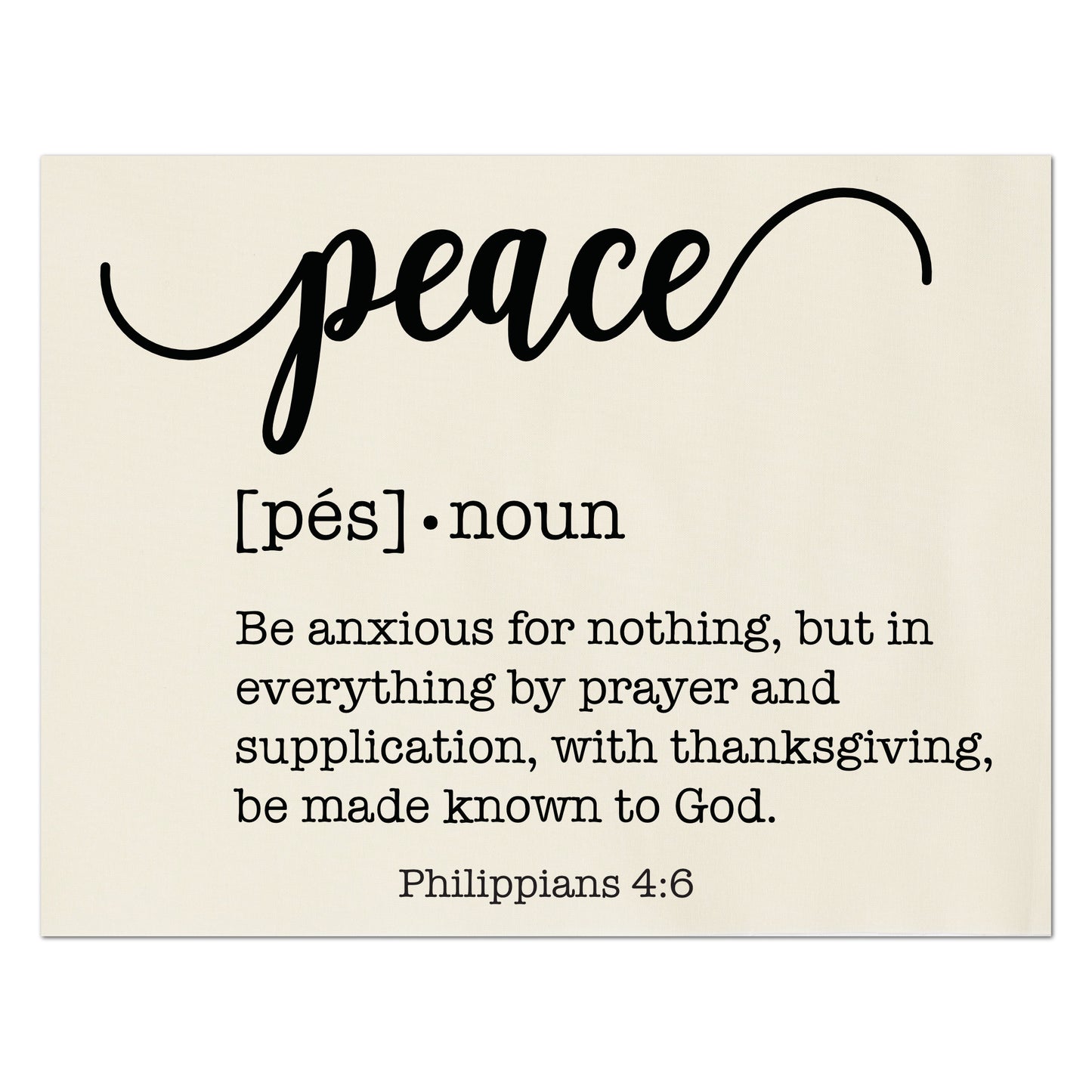 Peace Fabric - Be anxious for nothing, but in everything by prayer and supplication, with thanksgiving, be made known to God. - Philippians 4:6