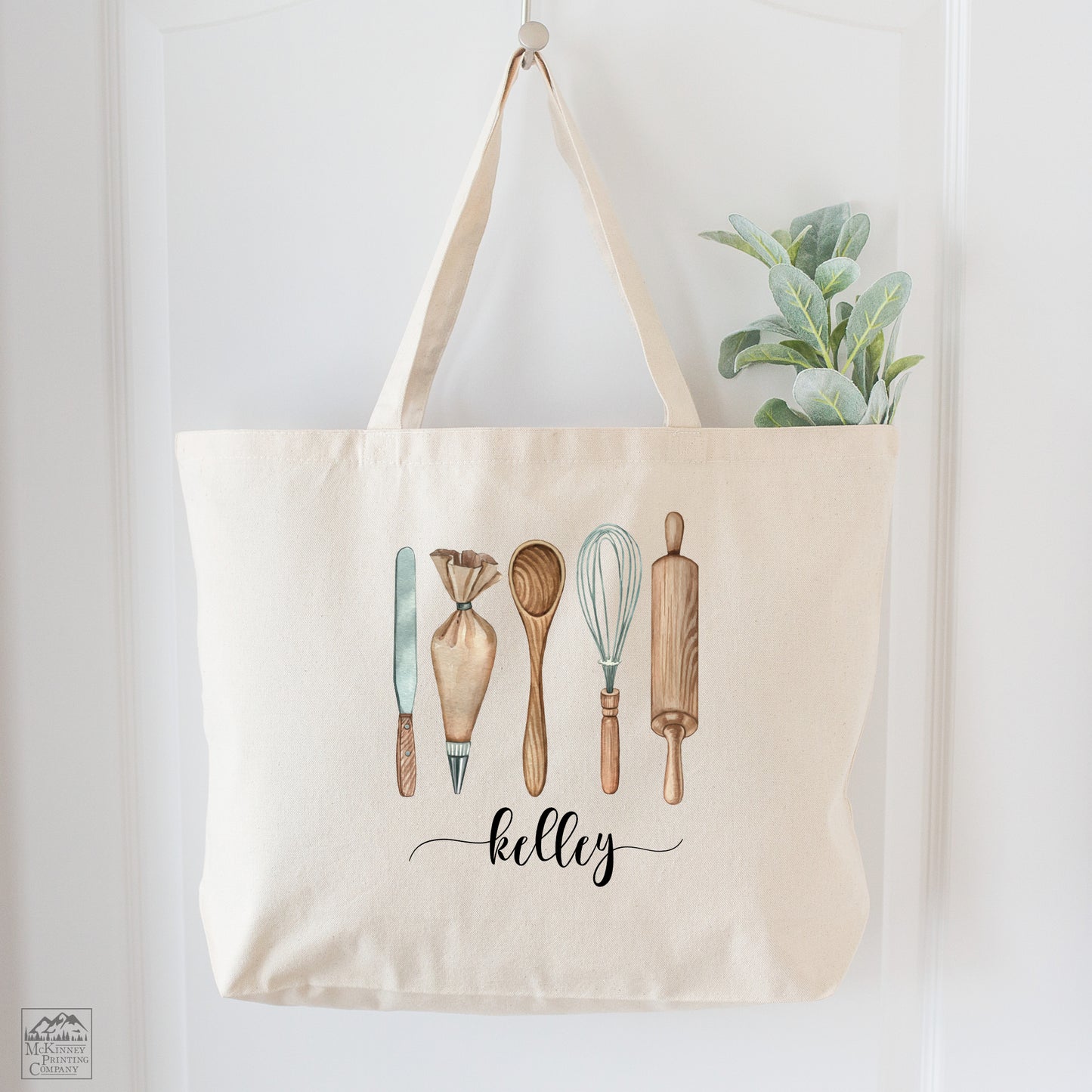 Pastry Chef Gifts - Personalized Canvas Tote Bag with Zipper, Cooking, Baker, Culinary