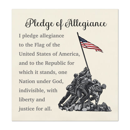 Patriotic Fabric - Pledge of Allegiance, American Flag, Americana, USA, Military, Veteran, Quilting, Quilt, Cotton