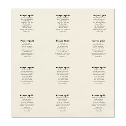 Pocket Prayer - Psalm 91, Isaiah 41 10, Proverbs 3 5 6, Joshua 1 9, Mini, Small Print, Cotton, Crafts, Quilting, Quilt Labels