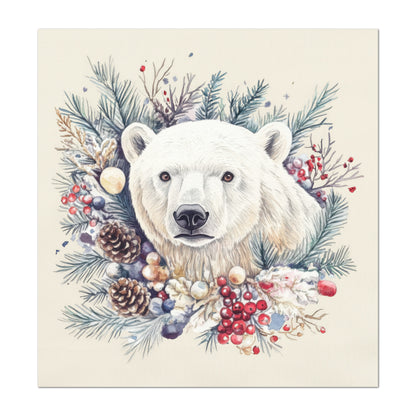 Polar Bear Fabric - Christmas Fabric Panels, Cotton, Baby Fabric Panels, Animal, Decor, Wall Art, Large Print, Block Print, Cotton, Quilting, Quilt