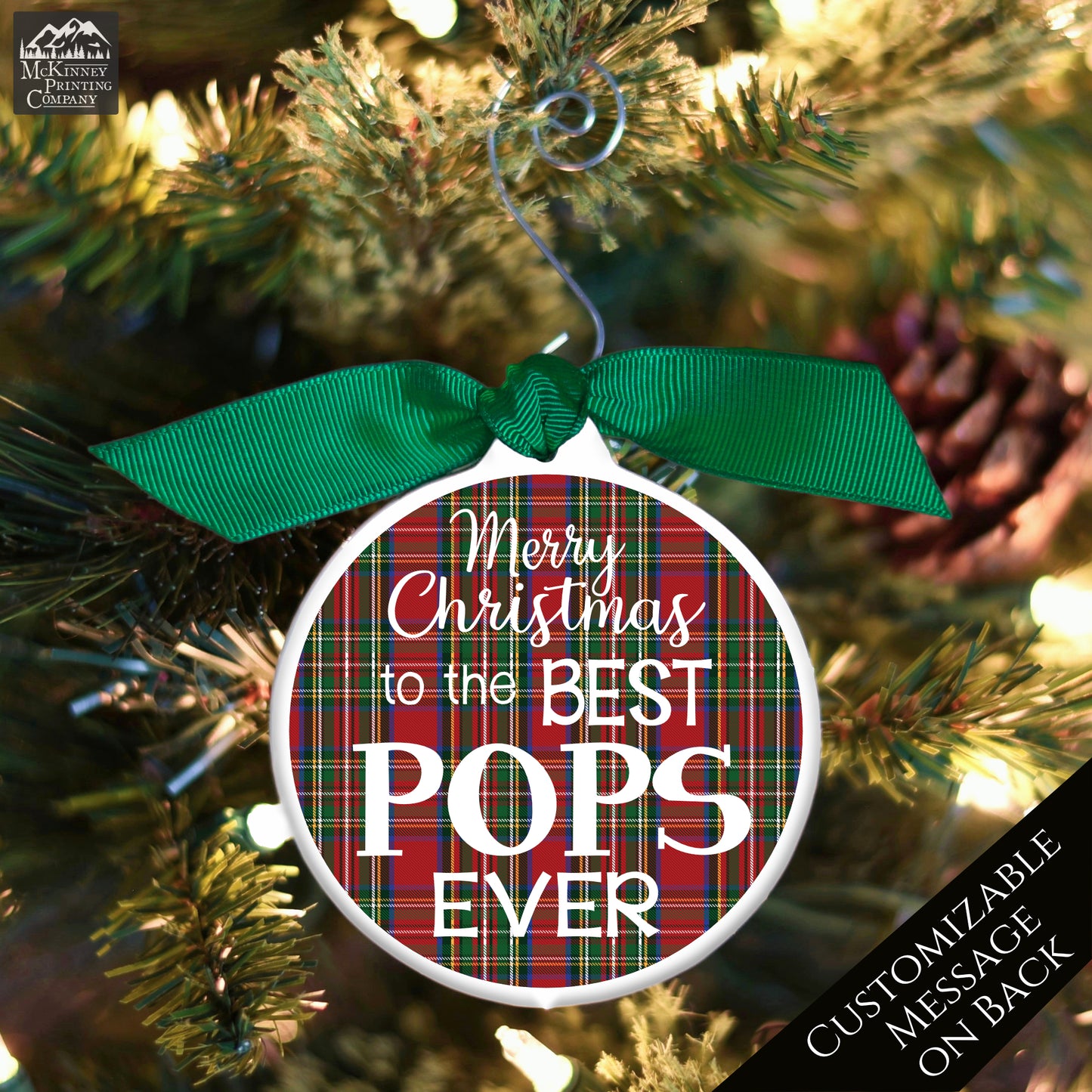 Pops - Christmas Ornament, Father, Grandpa, Papa - Custom, Personalized