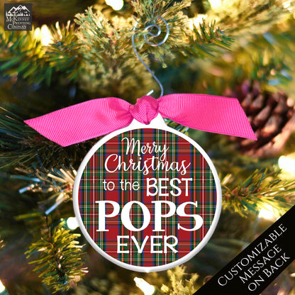 Pops - Christmas Ornament, Father, Grandpa, Papa - Custom, Personalized