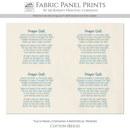 Pocket Prayer - Fabric Panel, Memory Pillow Patch, Christian Gift, Quilt, Tag, Christian, Inspirational