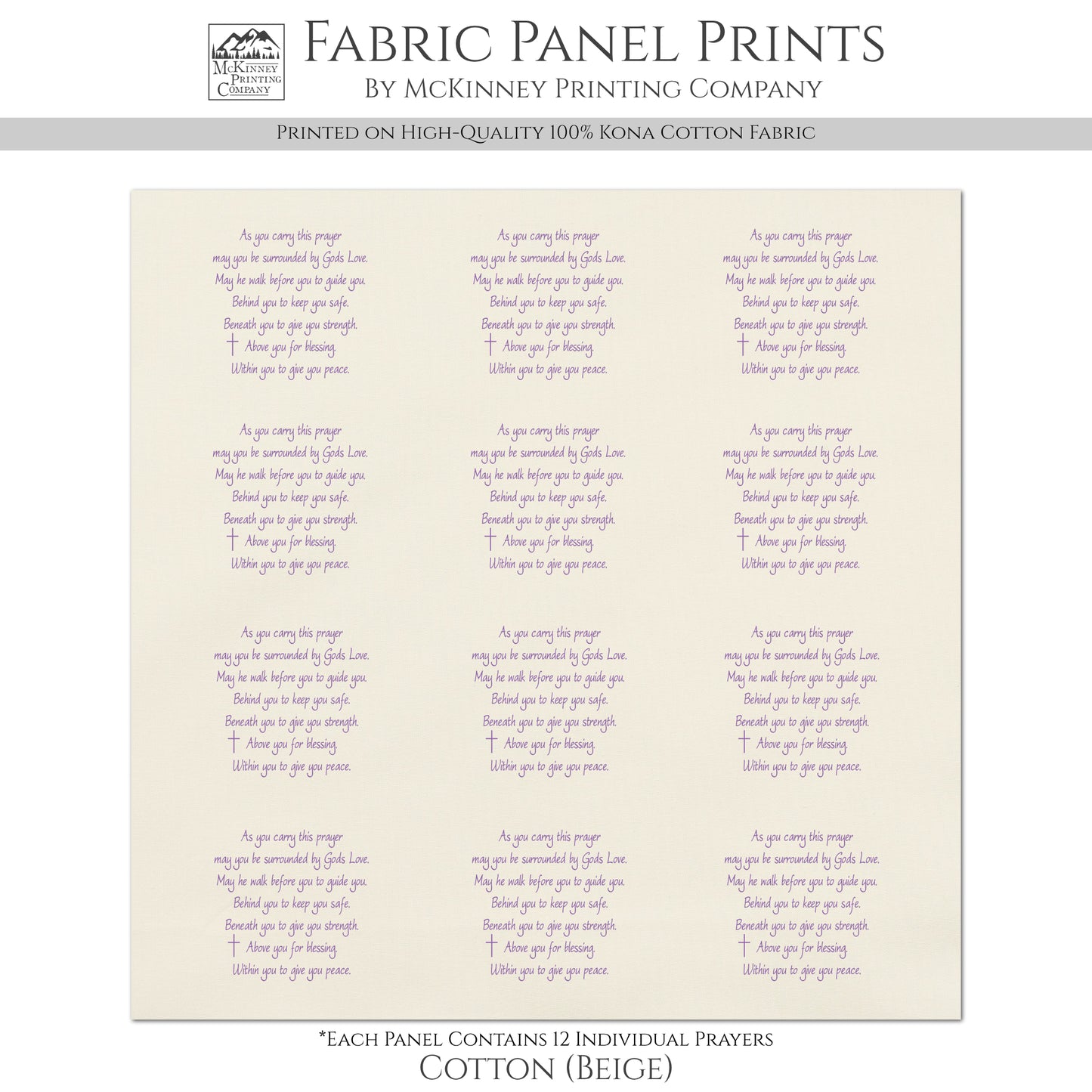 Pocket Prayer - Fabric Panel, Memory Pillow, Patch, Prayer Quilt, Christian Gift, Quilting, Tag, Religious, Inspirational