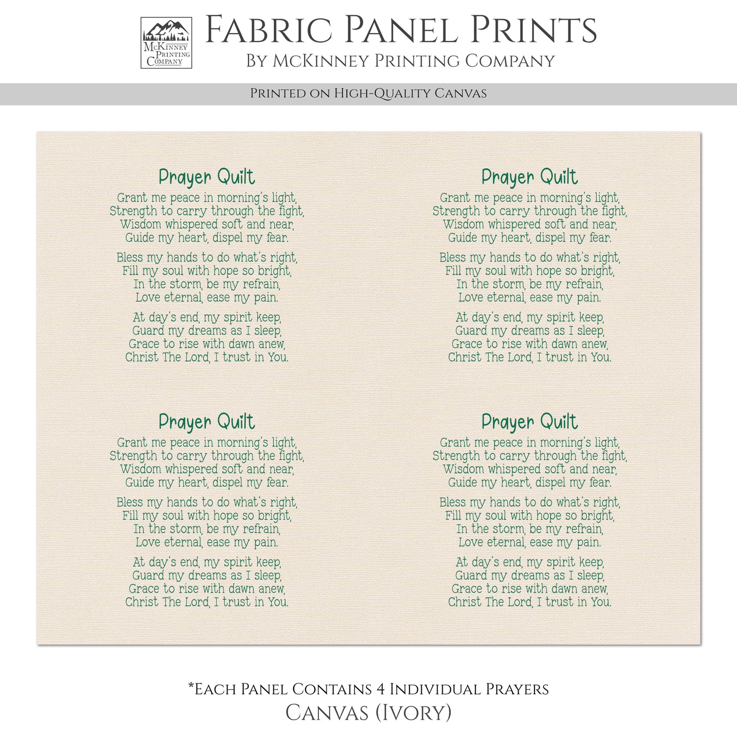 Pocket Prayer - Fabric Panel, Memory Pillow Patch, Christian Gift, Quilt, Tag, Christian, Inspirational